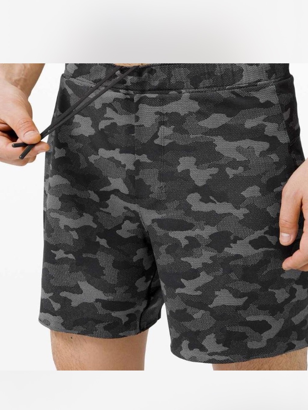 Men's Lululemon Camouflage Athletic Shorts - Gray Camo